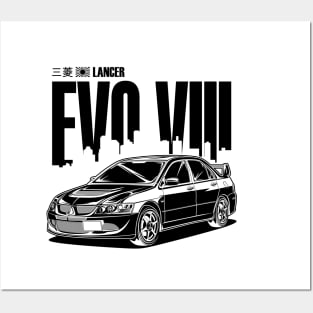 Lancer Evolution VIII - Black Print Posters and Art